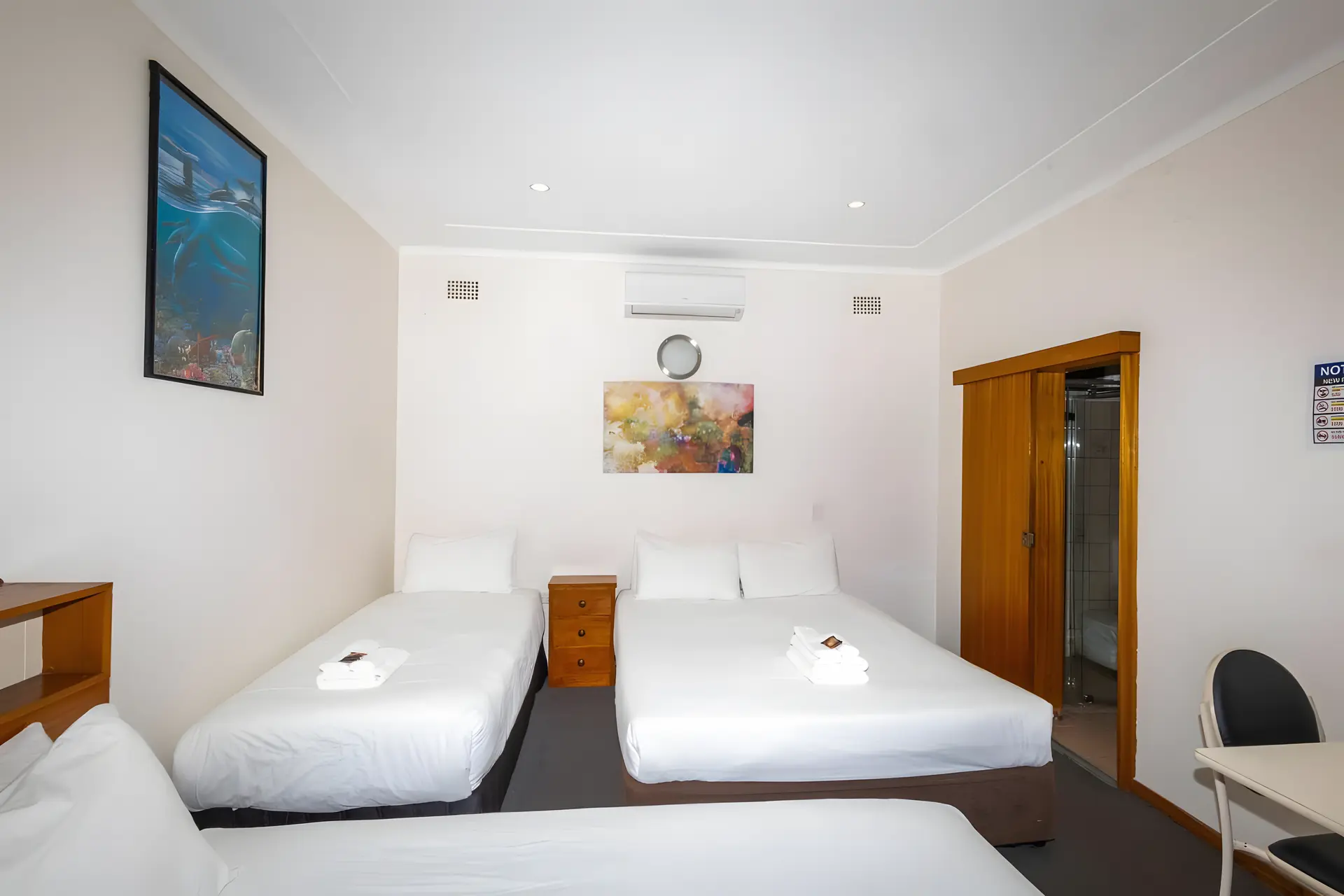 Queen + 1 Double + 1 Single Ensuite Room